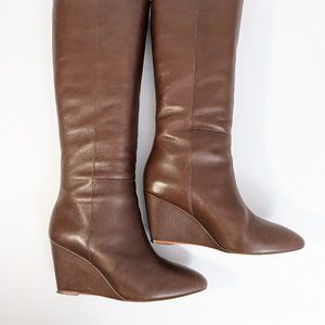 Loeffler Randall Womens Leather Wedge Boot